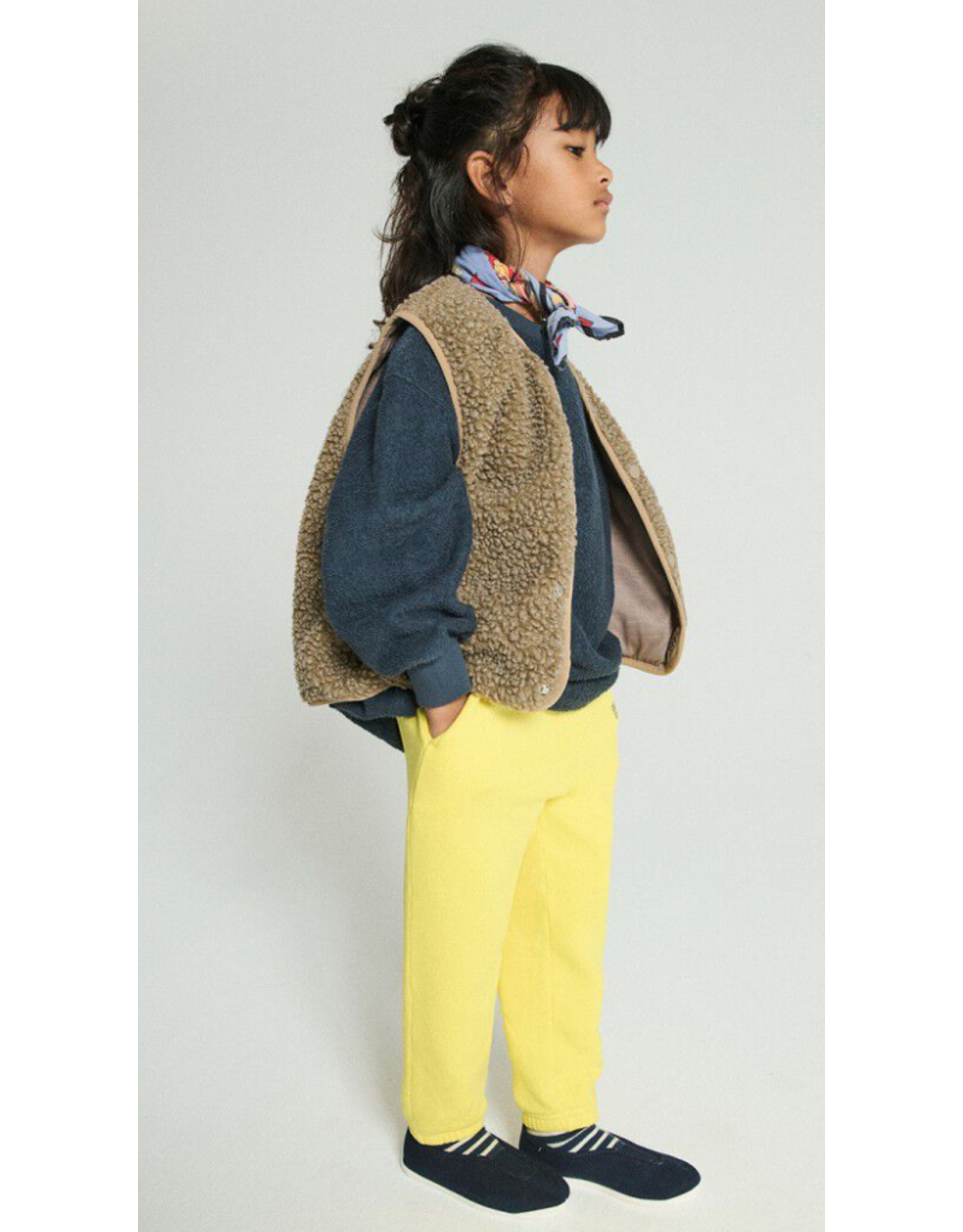 American Vintage mouwloze teddy jas hoktown muscade