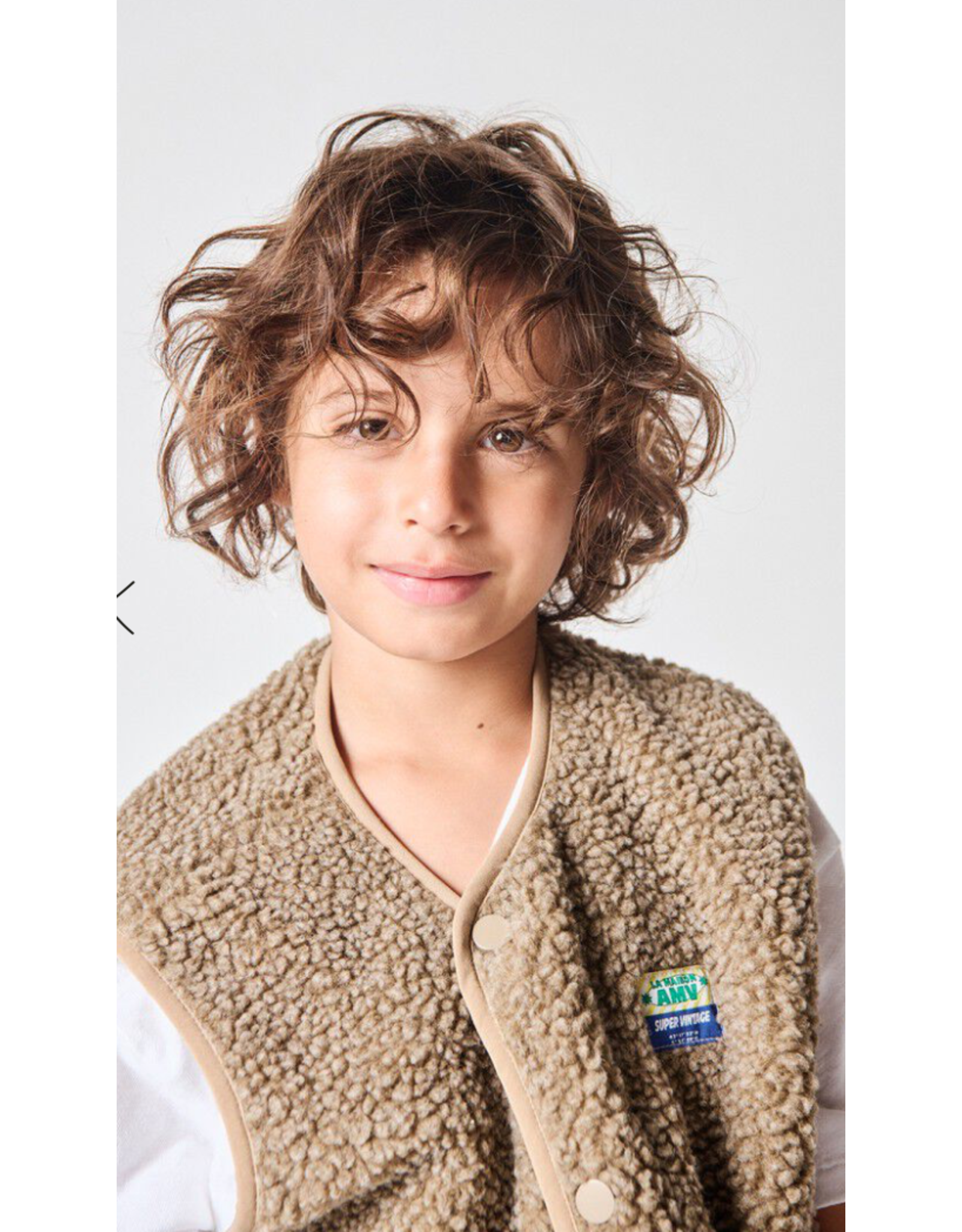 American Vintage mouwloze teddy jas hoktown muscade