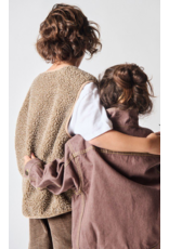 American Vintage mouwloze teddy jas hoktown muscade