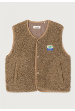 American Vintage mouwloze teddy jas hoktown muscade