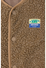 American Vintage mouwloze teddy jas hoktown muscade