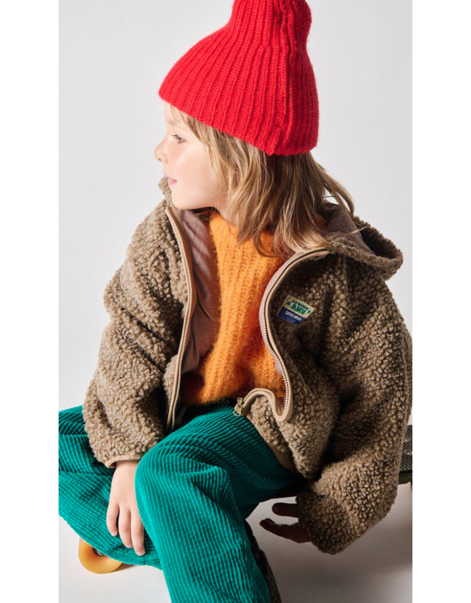 American Vintage Teddy jas kap teddy hoktown muskaat