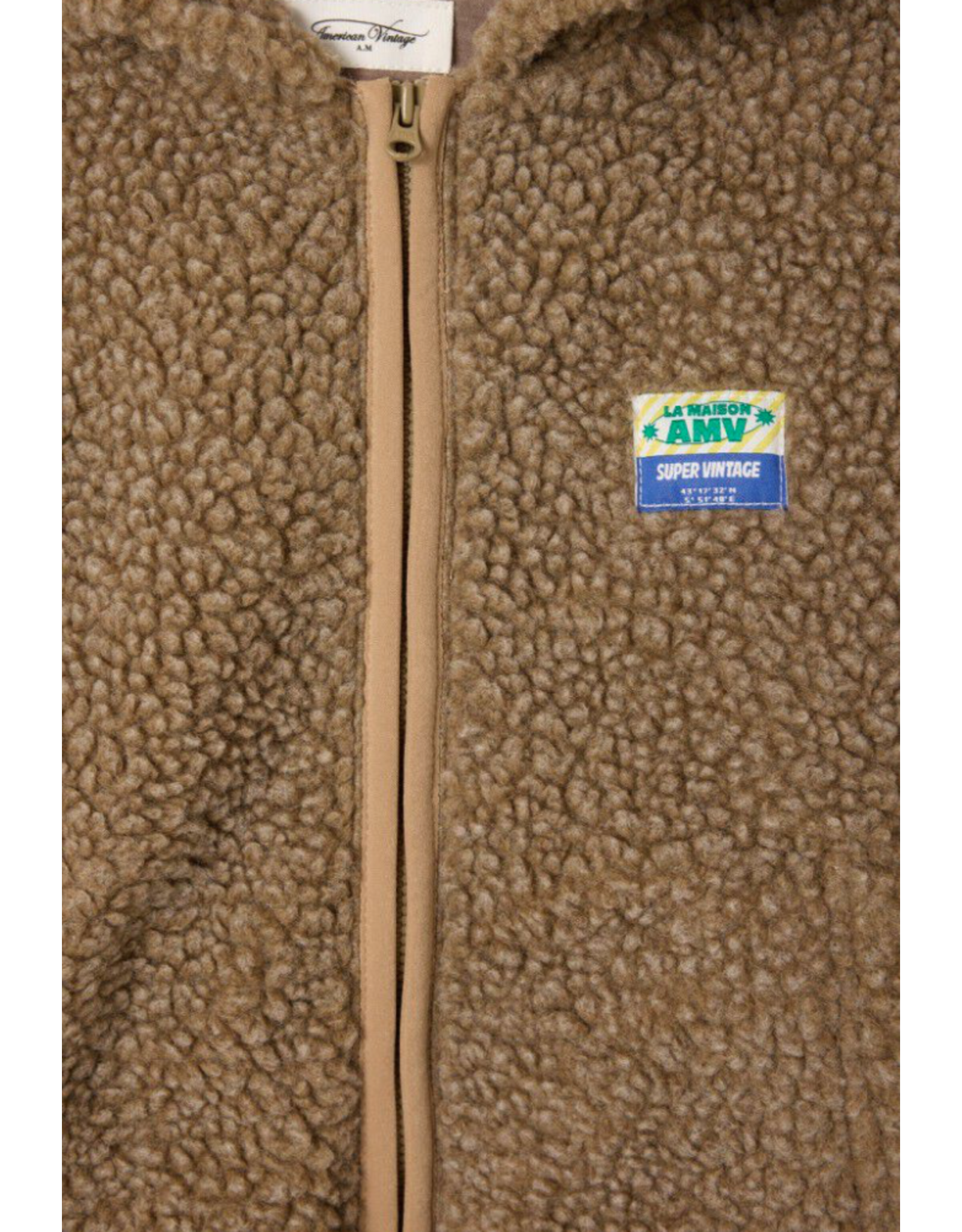 American Vintage Teddy jas kap teddy hoktown muskaat