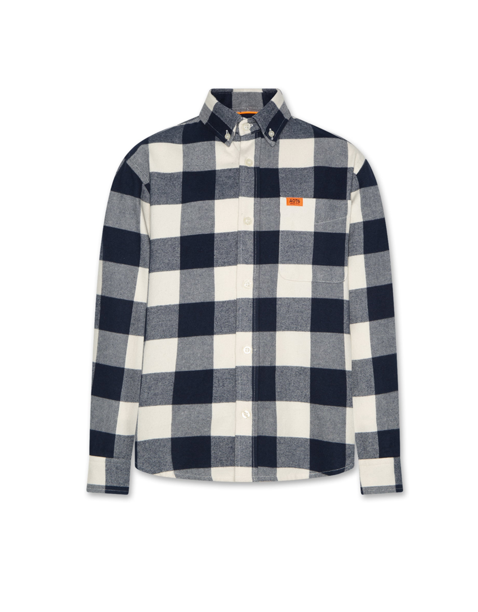 A076 hemd flanel Frank ruit marine