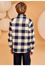 A076 hemd flanel Frank ruit marine