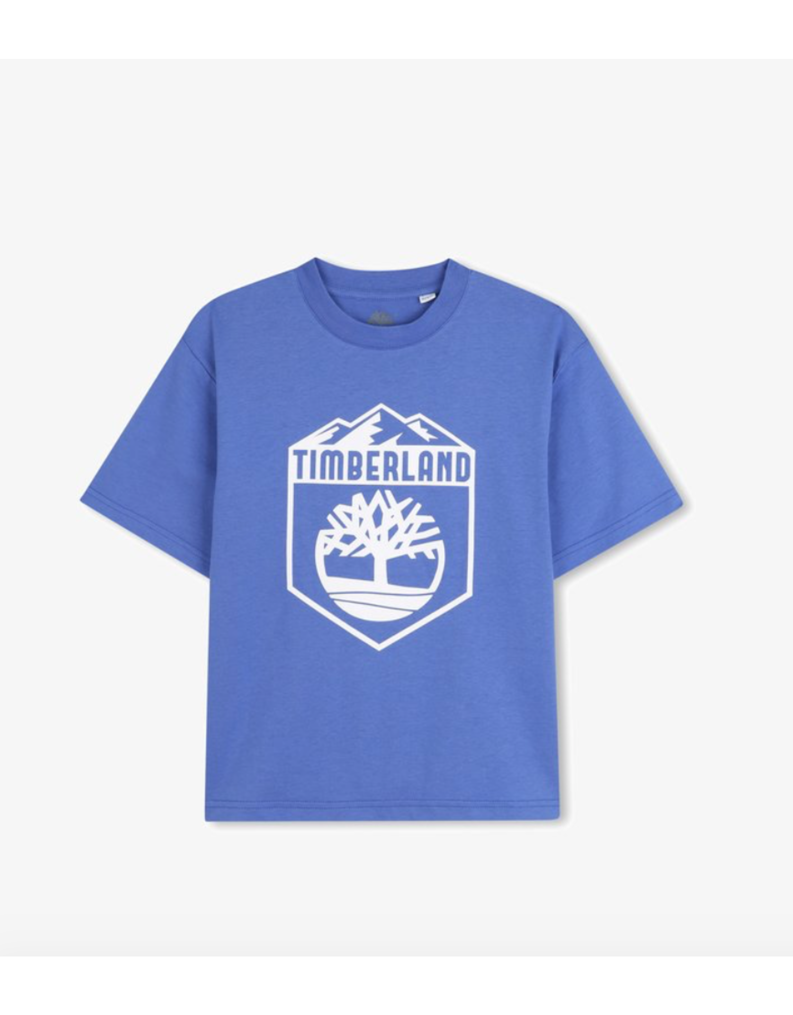 Timberland lavendelblauw T-shirt logo wit
