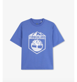 Timberland lavendelblauw T-shirt logo wit