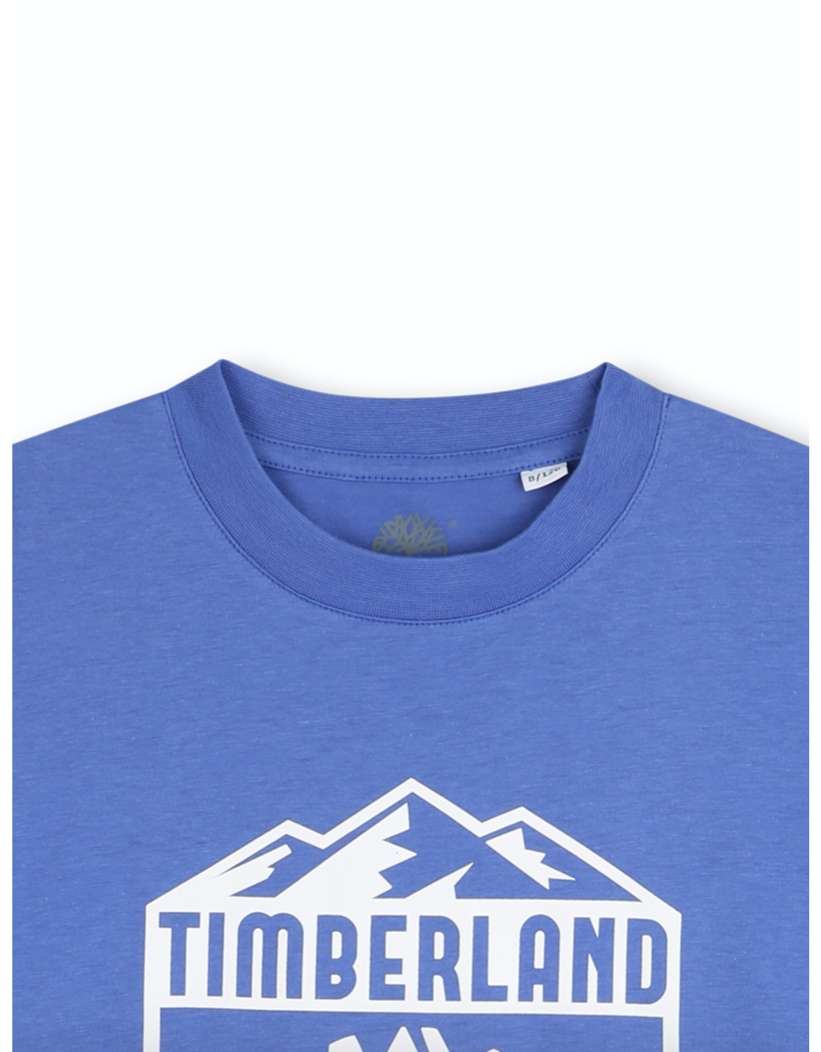Timberland lavendelblauw T-shirt logo wit