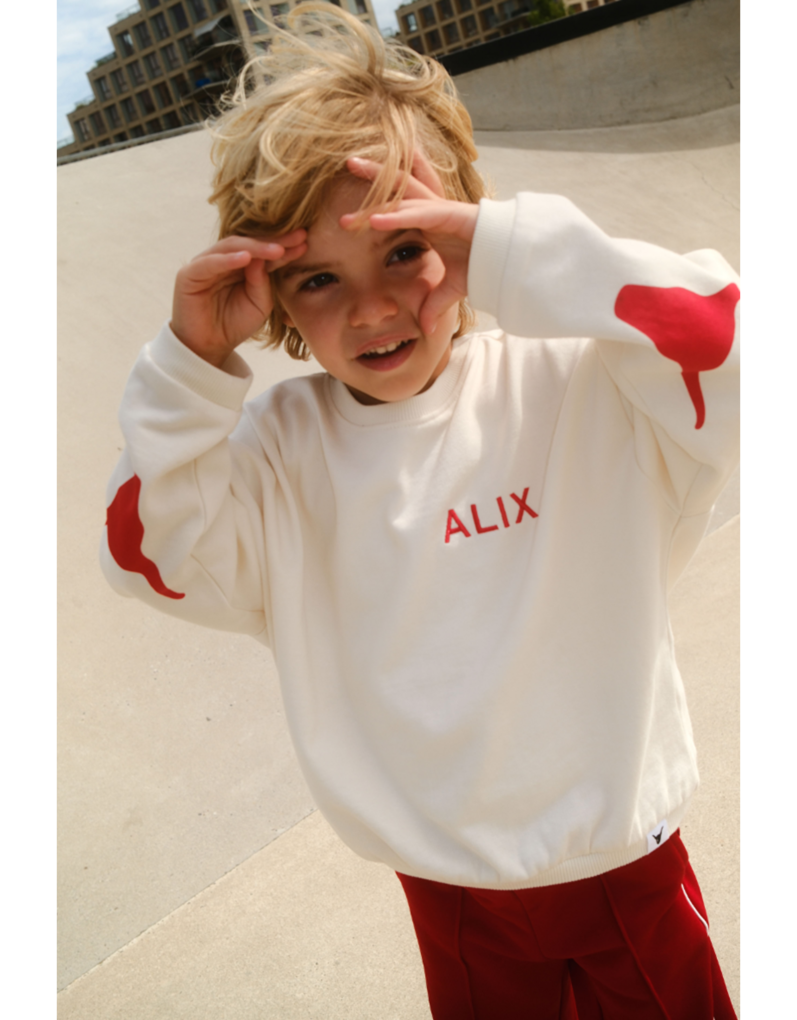 Alix mini sweater bull sleeve ecru