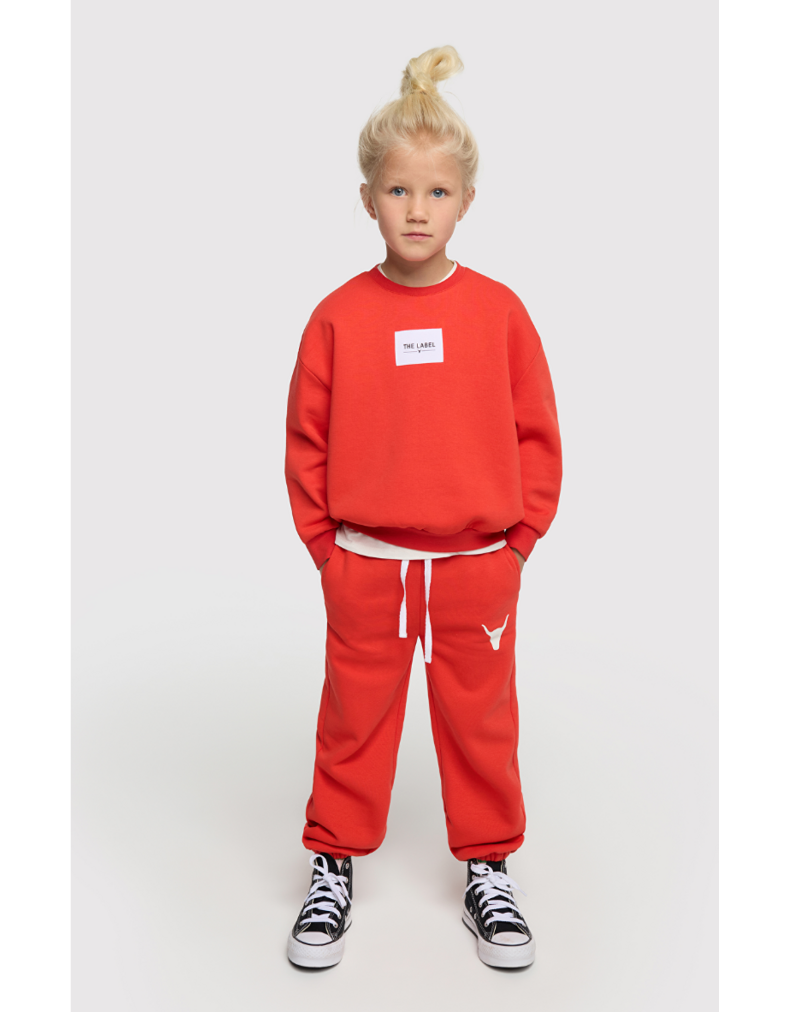 Alix mini sweater bright red label