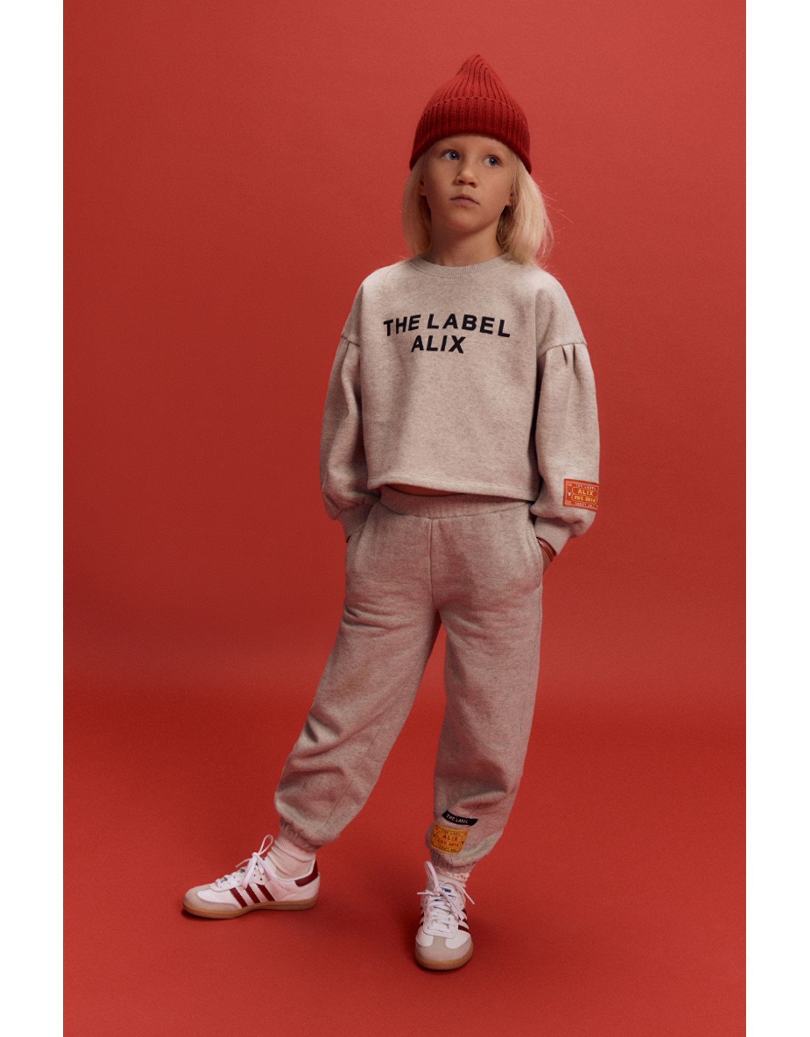 Alix mini sweater cropped grey melange