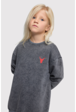 Alix mini sweater jurk charcoal grey logo