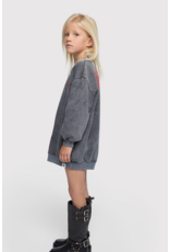 Alix mini sweater jurk charcoal grey logo
