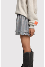 Alix mini rok glitter zilver