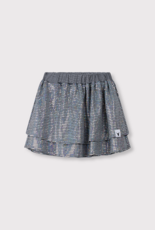 Alix mini rok glitter zilver