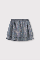 Alix mini rok glitter zilver