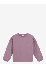 minymo t-shirt lange mouw glitter rib rose brown