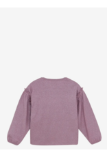 minymo t-shirt lange mouw glitter rib rose brown