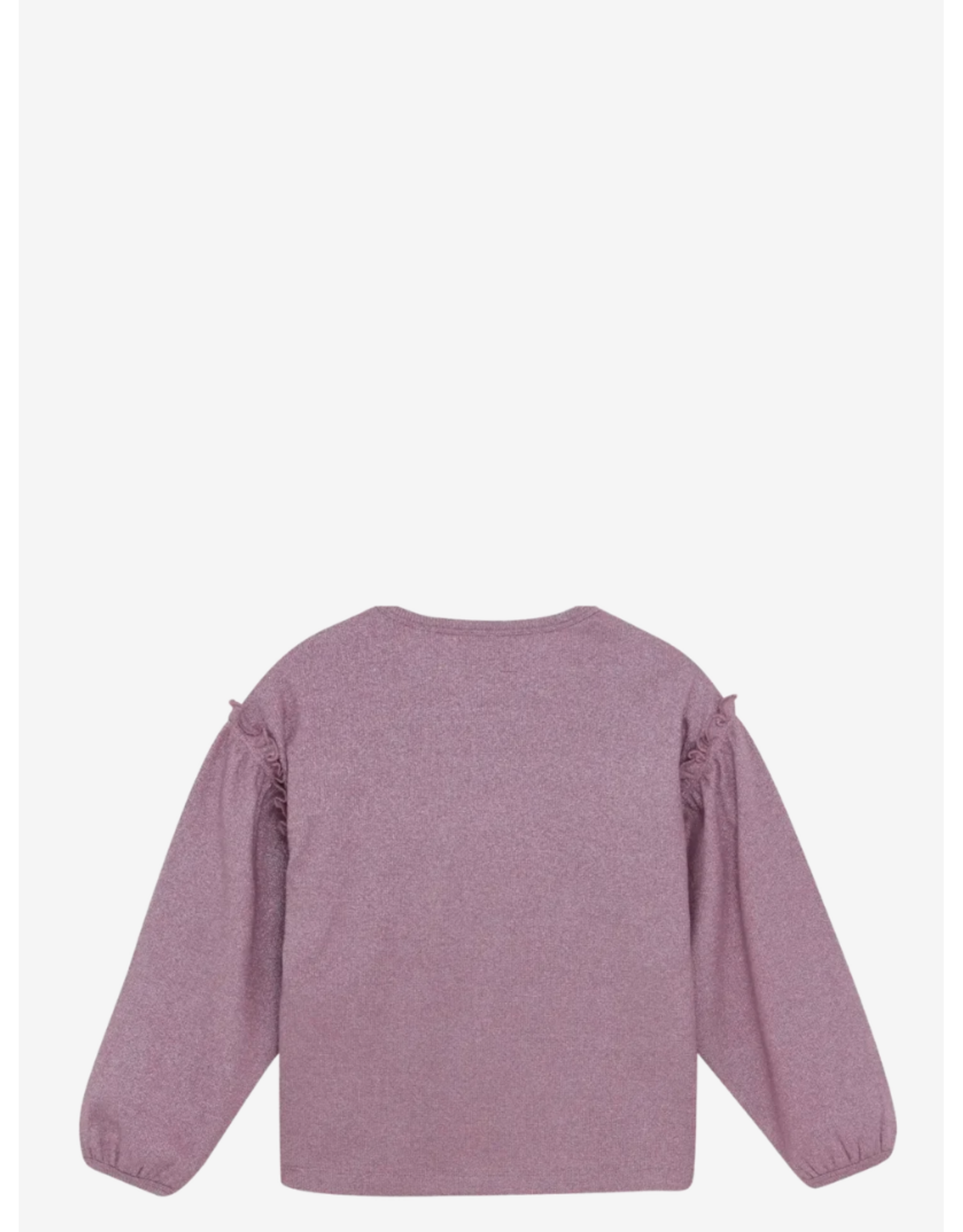 minymo t-shirt lange mouw glitter rib rose brown