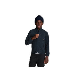 Lyle & Scott Microfleece sweat met rits dark navy