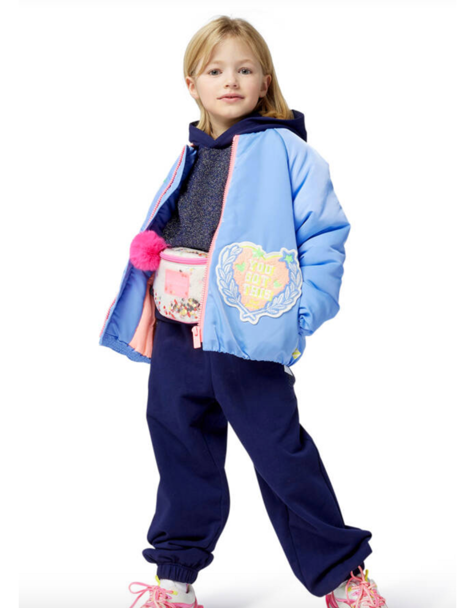 Billieblush crossbody bag ecru glitter