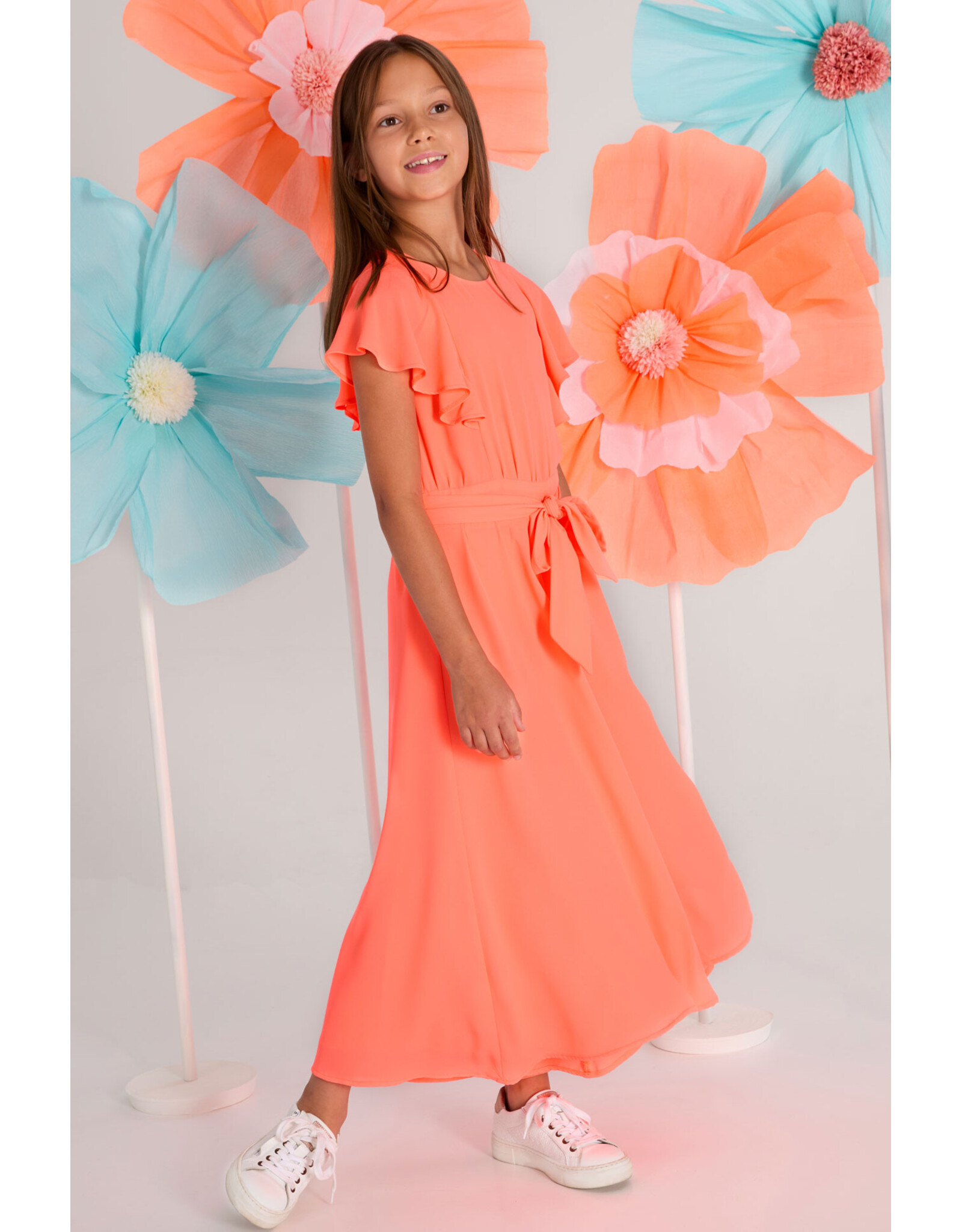 Blue Bay jumpsuit Zita neon oranje