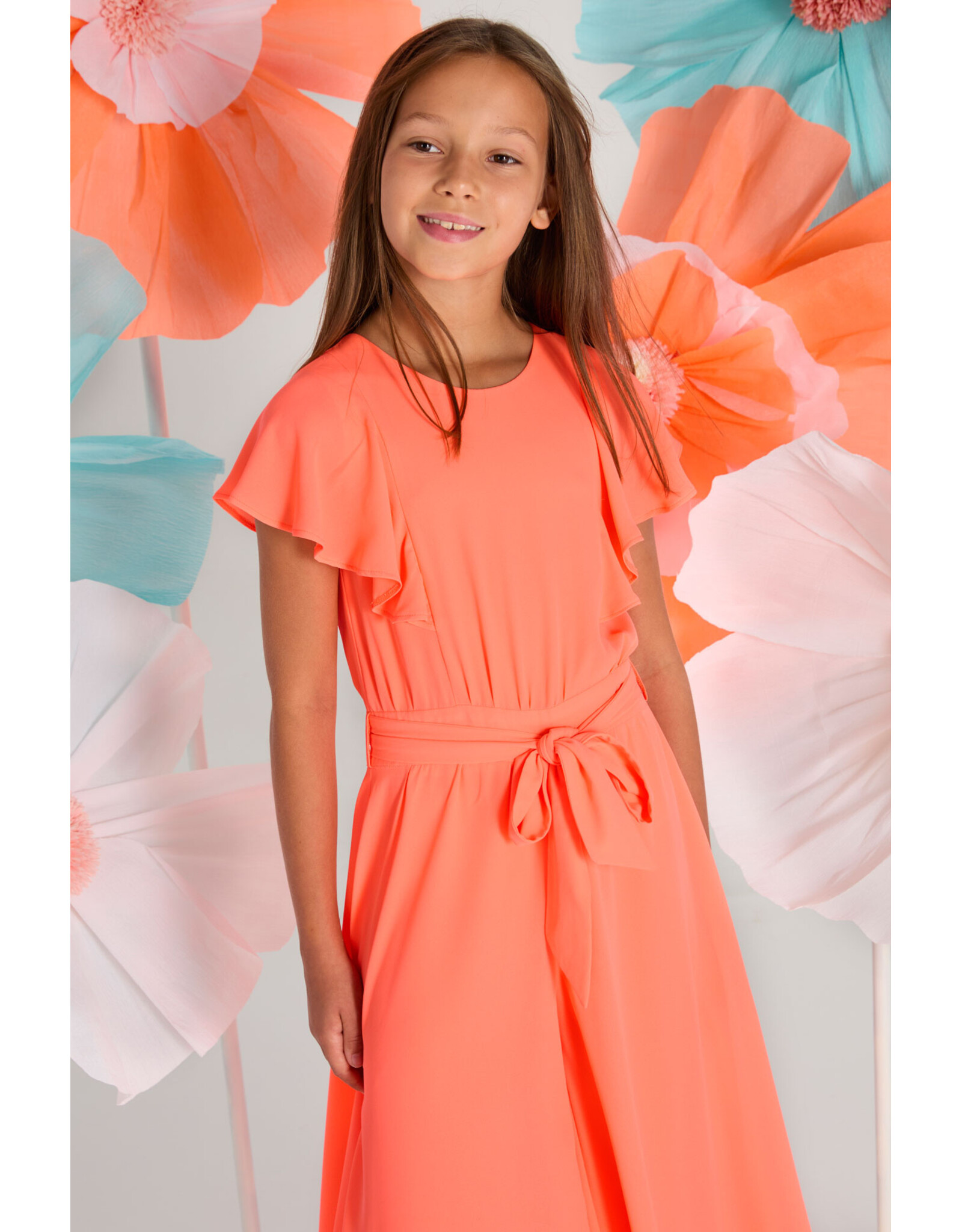 Blue Bay jumpsuit Zita neon oranje