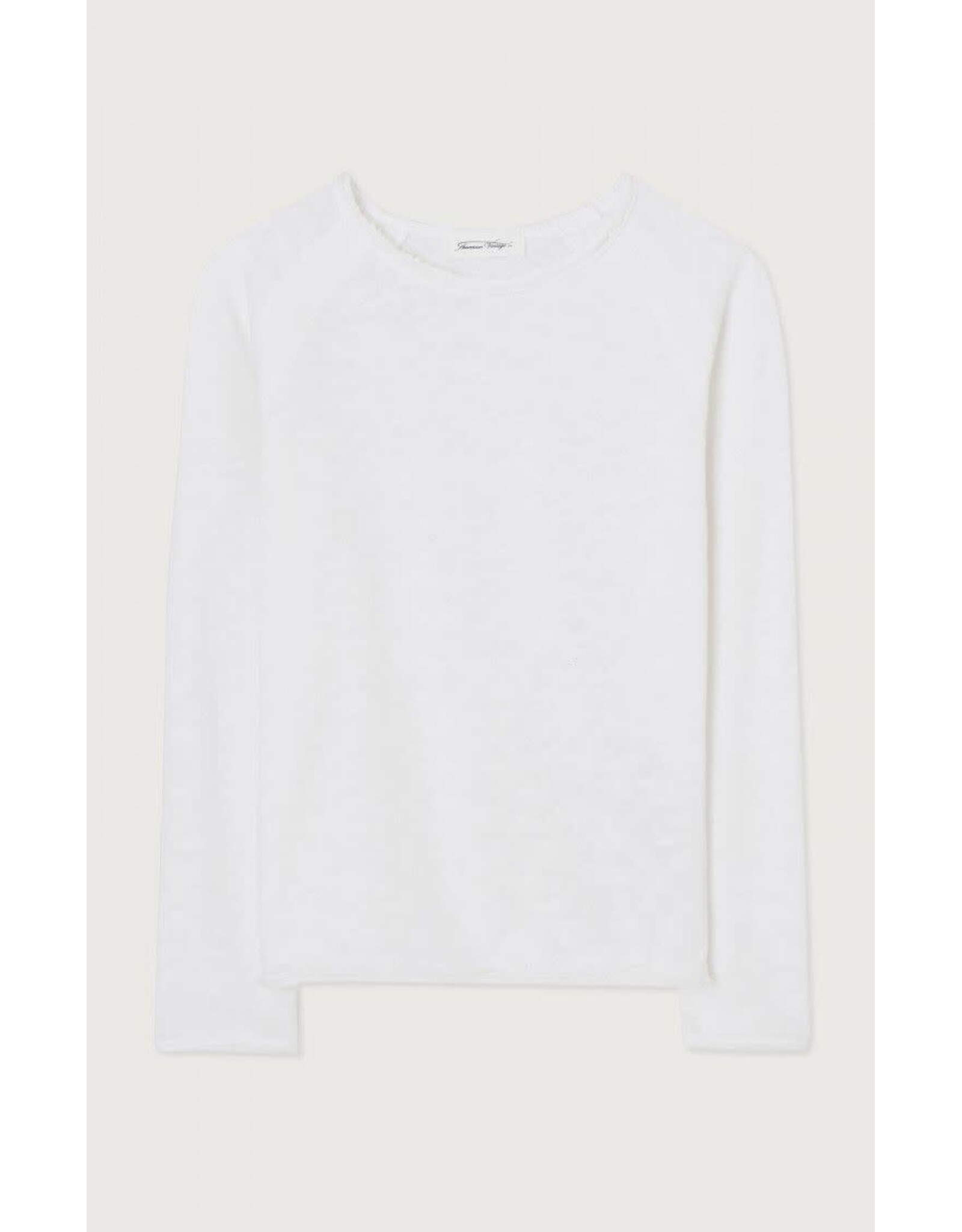 American Vintage t-shirt sonoma wit lange mouw