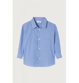 American Vintage hemd zatybay gestreept blauw wit