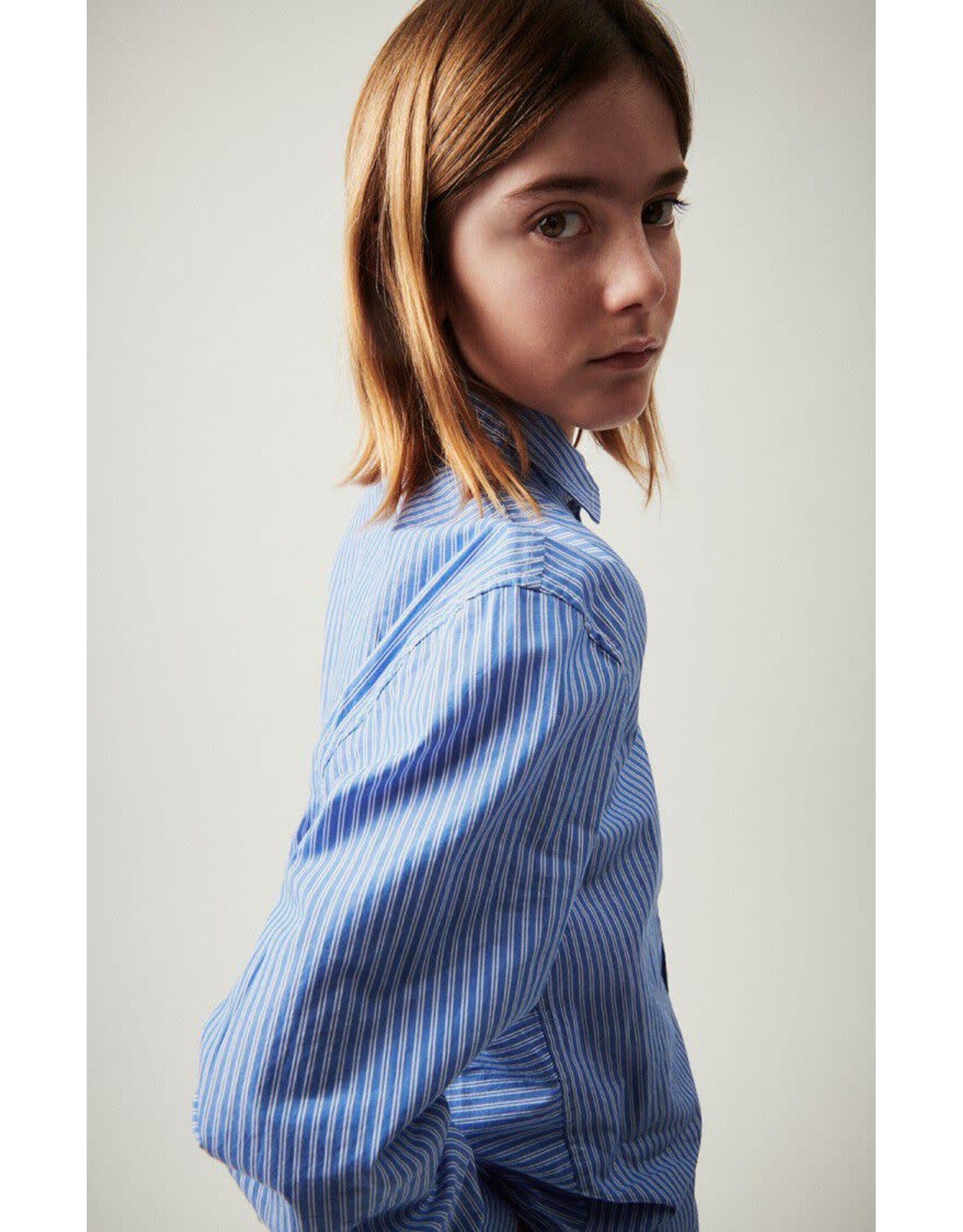 American Vintage hemd zatybay gestreept blauw wit