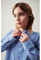 American Vintage hemd zatybay gestreept blauw wit