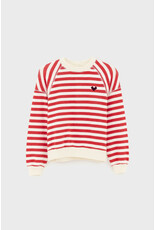 Bellerose sweater Fanchi rood wit gestreept