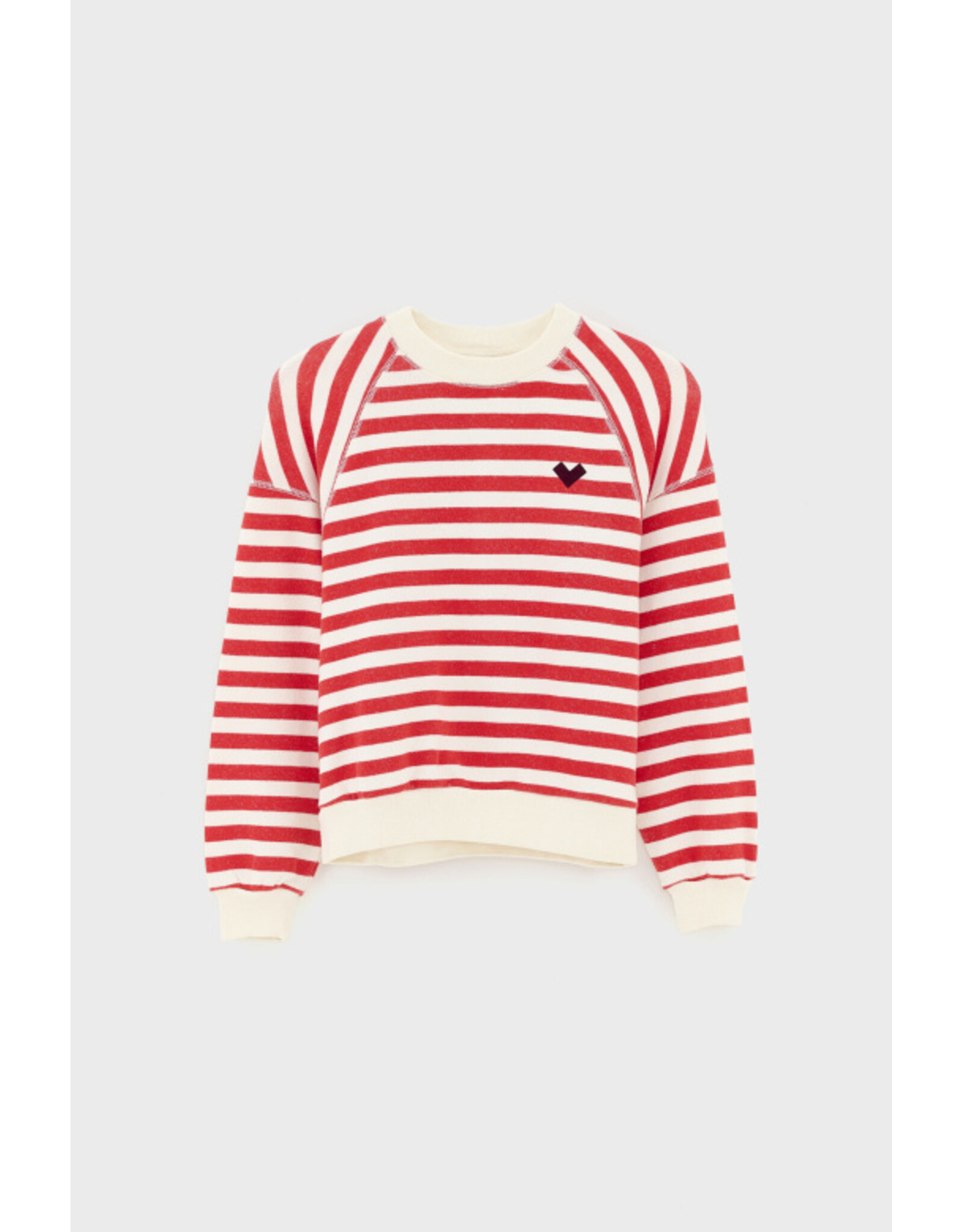 Bellerose sweater Fanchi rood wit gestreept
