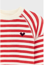 Bellerose sweater Fanchi rood wit gestreept