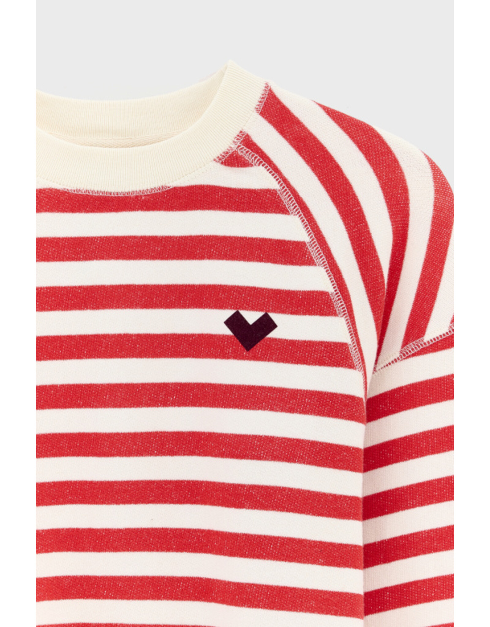 Bellerose sweater Fanchi rood wit gestreept