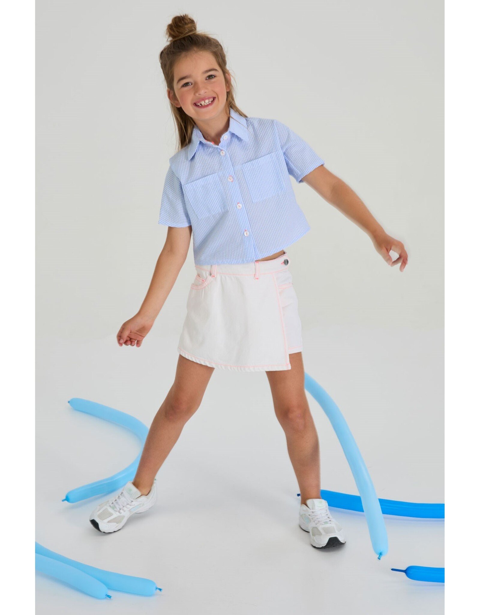 Blue Bay blouse Beatrice white blue