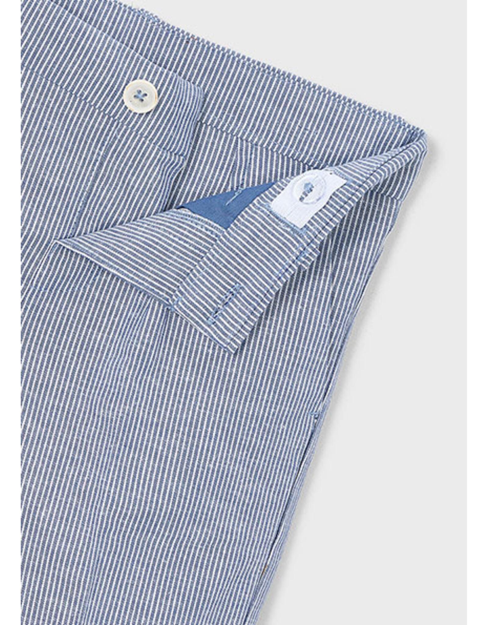 Mayoral bermuda linnen blauw gestreept