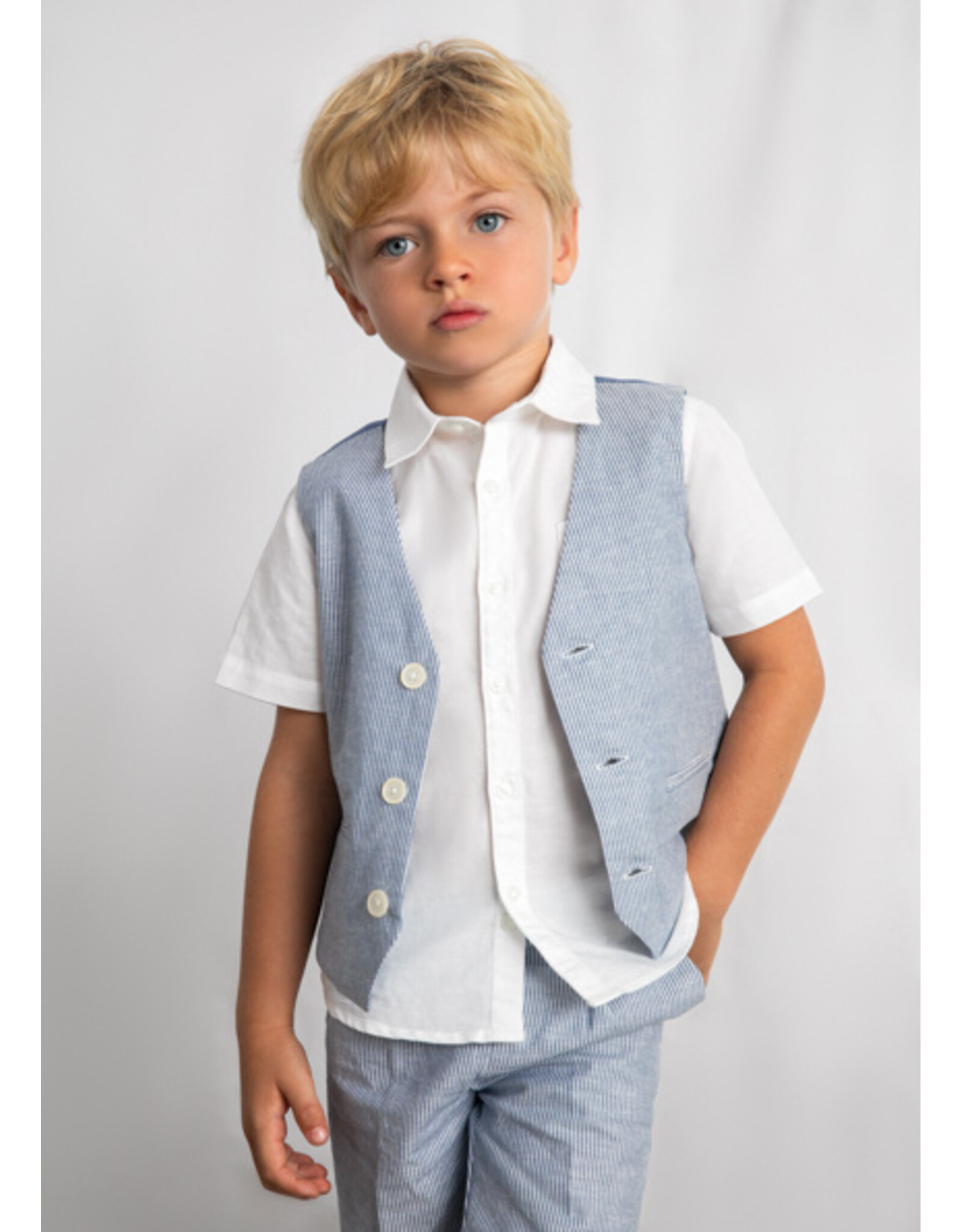 Mayoral spencer jasje blauw gestreept