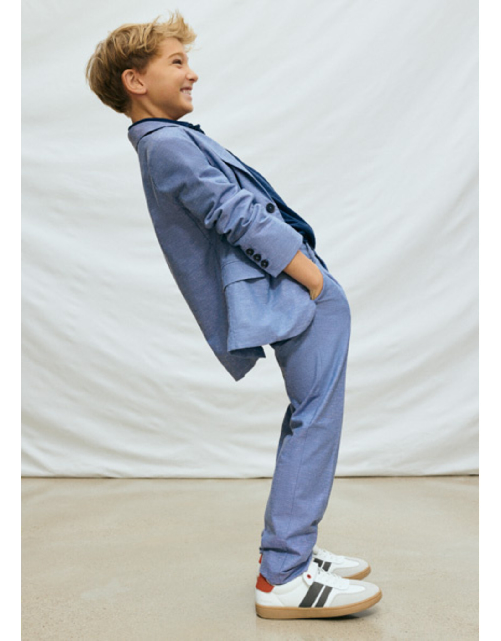 Nukutavake broek linnen blauw