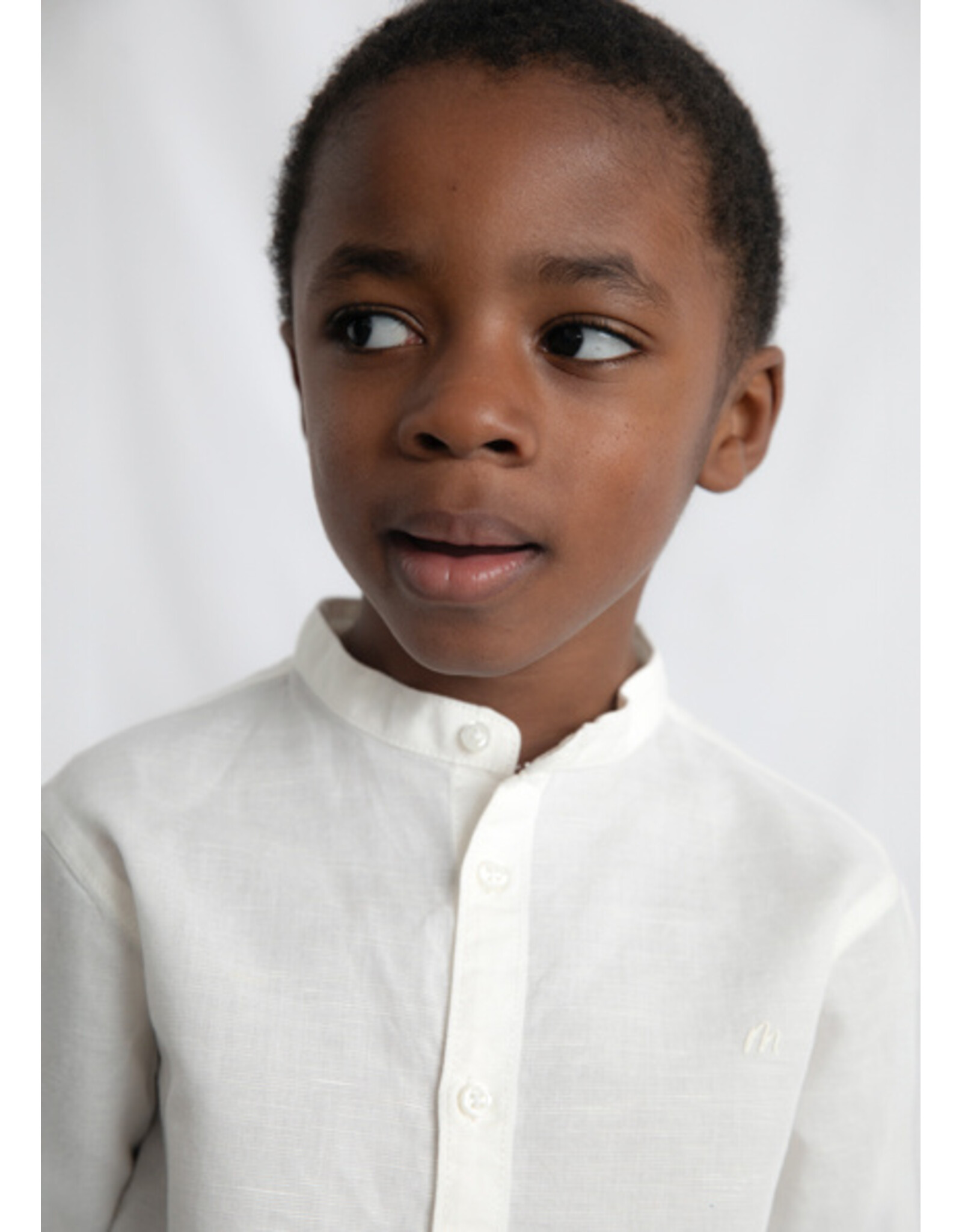 Mayoral hemd wit mao kraag