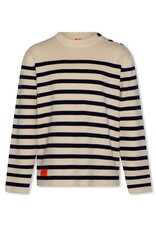 AO76 pull jule ecru marine gestreept