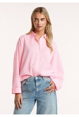 circle of trust gestreepte blouse Elena bright pink