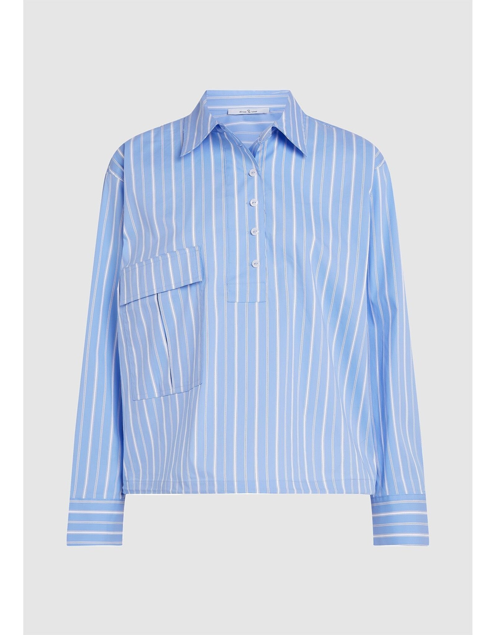 circle of trust gestreepte blouse silver lake blue