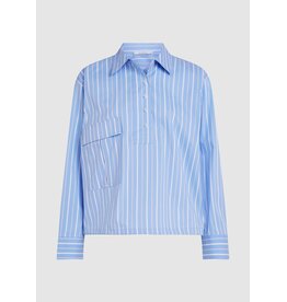 circle of trust gestreepte blouse silver lake blue