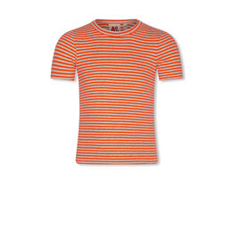 AO76 t-shirt emi  stripe fluo coral