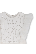 Billieblush jurk ecru tule franje