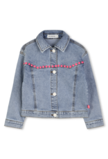 Billieblush jeansjas studs fluo roze