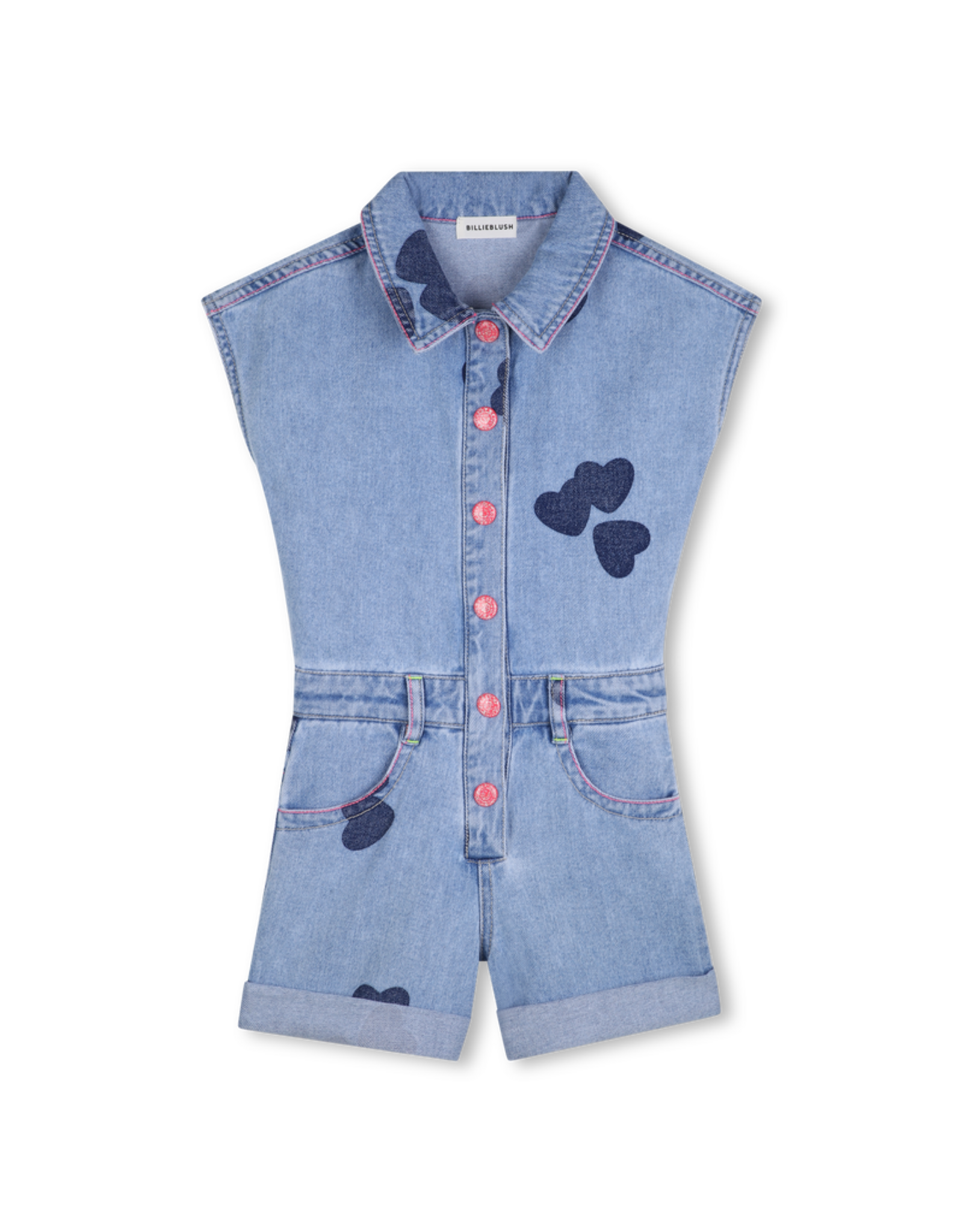Billieblush playsuit denim hartjes