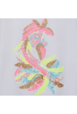 Billieblush t-shirt wit flamingo paillet