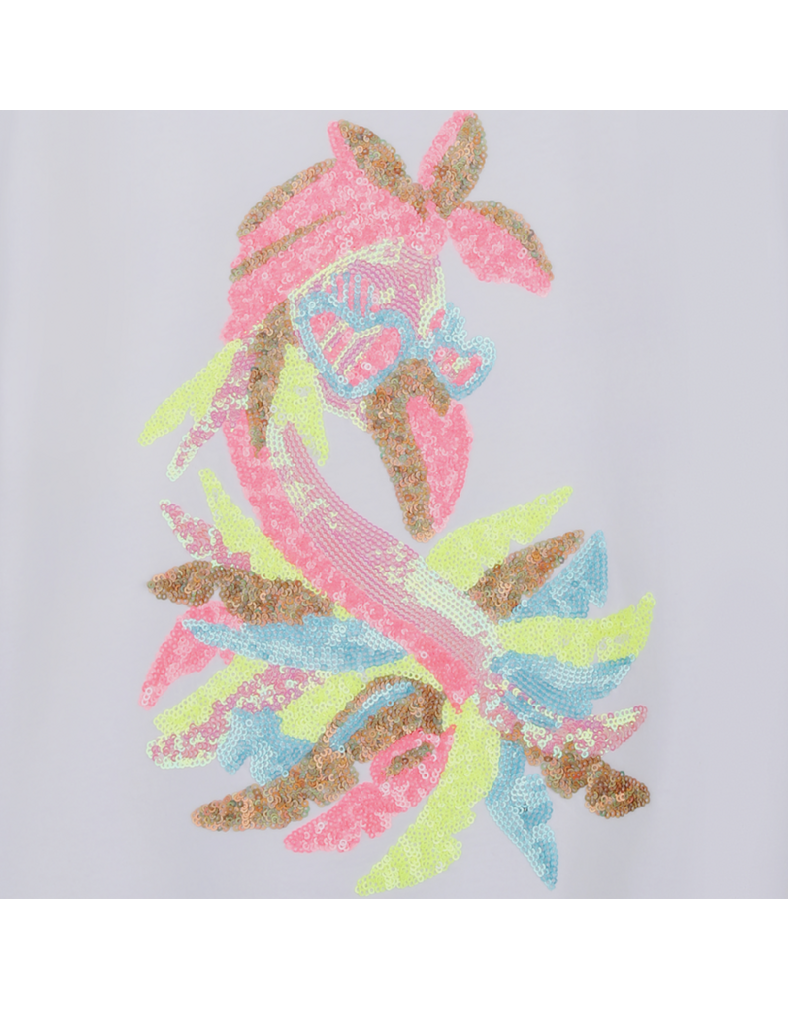 Billieblush t-shirt wit flamingo paillet